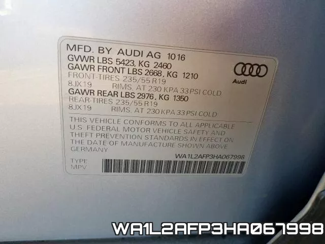 WA1L2AFP3HA067998 фото 2