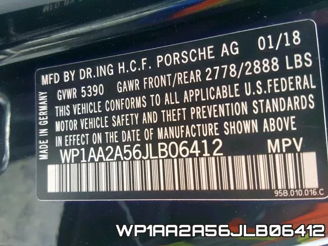WP1AA2A56JLB06412 фото 2
