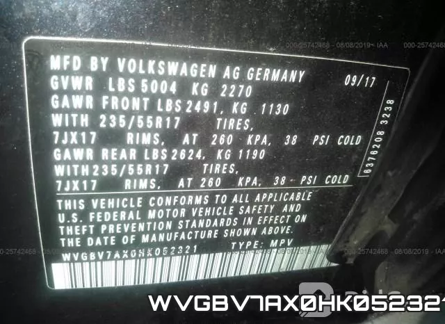 WVGBV7AX0HK052321 фото 10