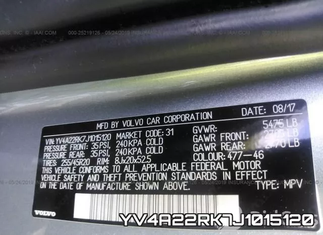 YV4A22RK7J1015120 фото 10