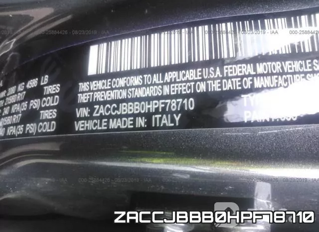 ZACCJBBB0HPF78710 фото 10