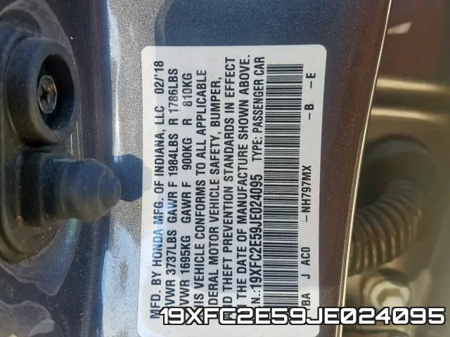 19XFC2E59JE024095 фото 2
