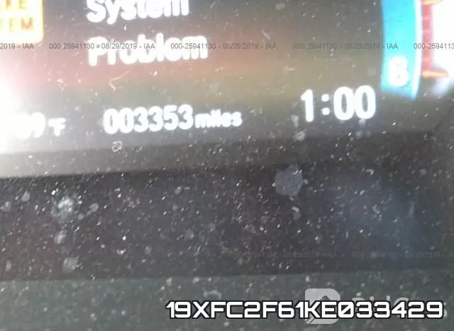 19XFC2F61KE033429 фото 8
