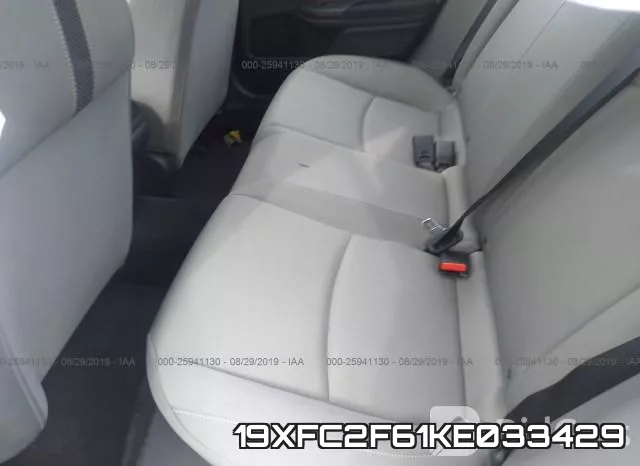 19XFC2F61KE033429 фото 9