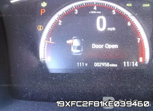 19XFC2F81KE039460 фото 8