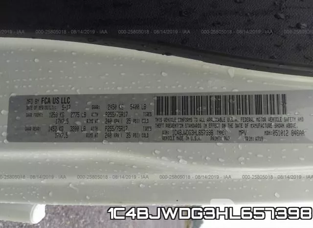 1C4BJWDG3HL657398 фото 10