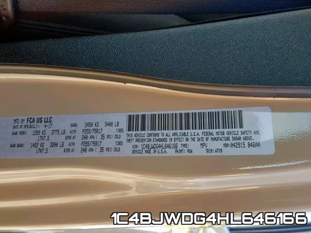 1C4BJWDG4HL646166 фото 2