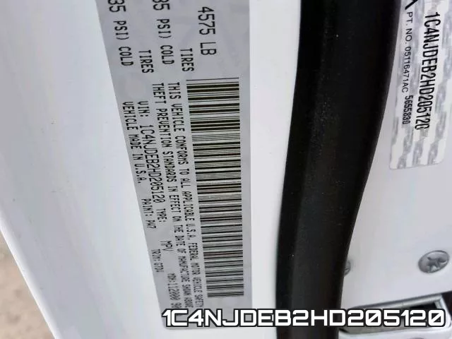 1C4NJDEB2HD205120 фото 2