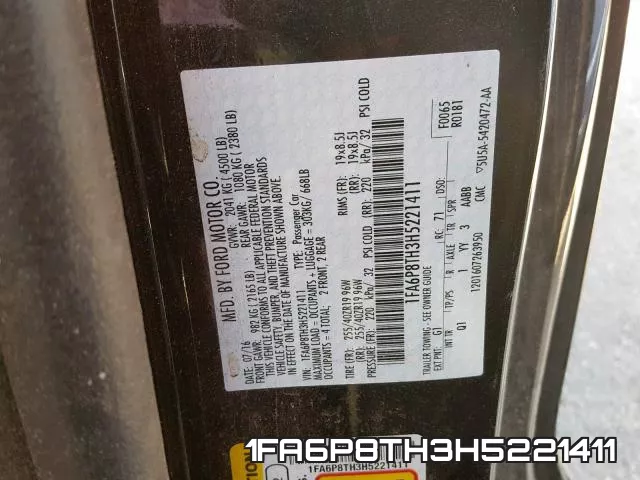 1FA6P8TH3H5221411 фото 2