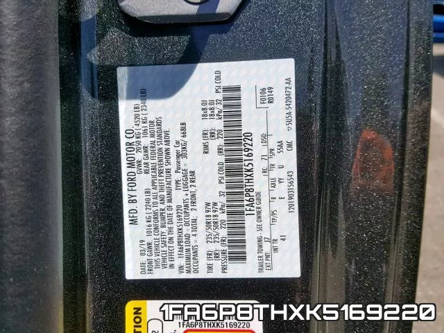 1FA6P8THXK5169220 фото 2