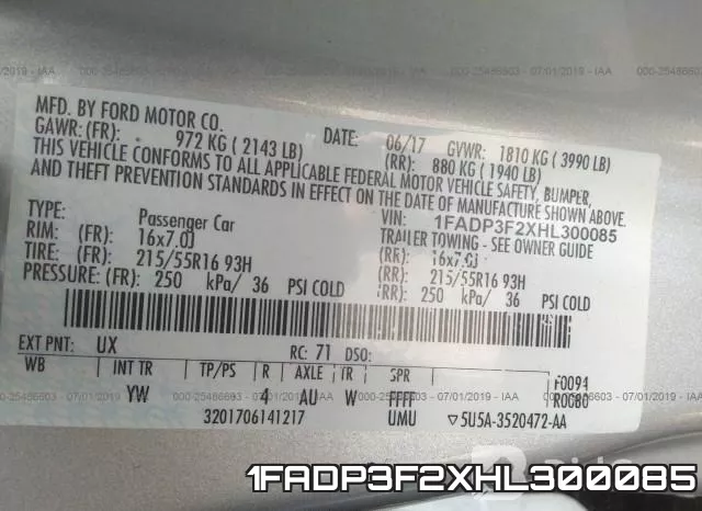 1FADP3F2XHL300085 фото 10