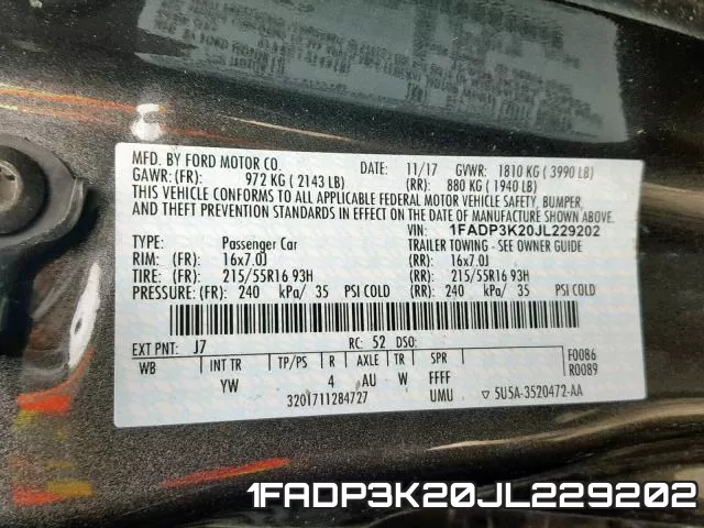 1FADP3K20JL229202 фото 2