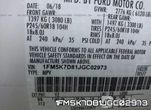 1FM5K7D81JGC02973 фото 10