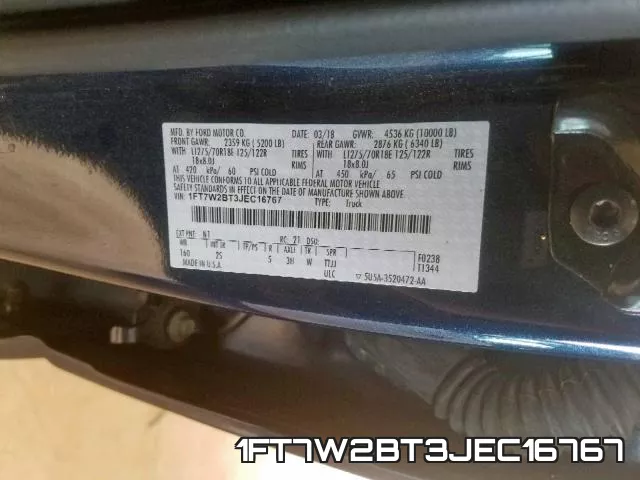 1FT7W2BT3JEC16767 фото 2
