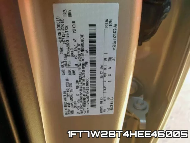 1FT7W2BT4HEE46005 фото 2