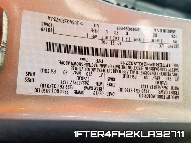 1FTER4FH2KLA32711 фото 2