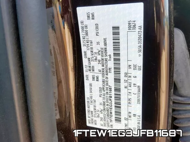 1FTEW1EG3JFB11687 фото 2