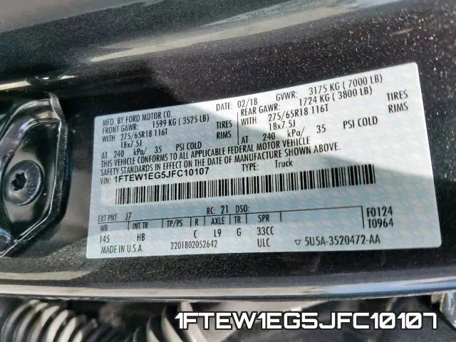 1FTEW1EG5JFC10107 фото 2