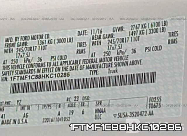 1FTMF1C88HKC10286 фото 10