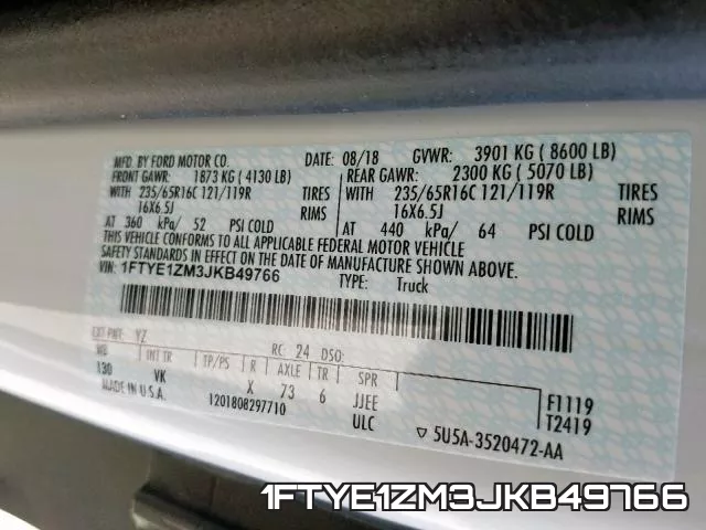 1FTYE1ZM3JKB49766 фото 2