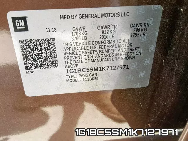 1G1BC5SM1K7127971 фото 2