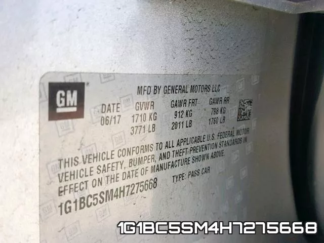 1G1BC5SM4H7275668 фото 2