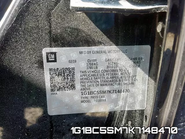 1G1BC5SM7K7148470 фото 2
