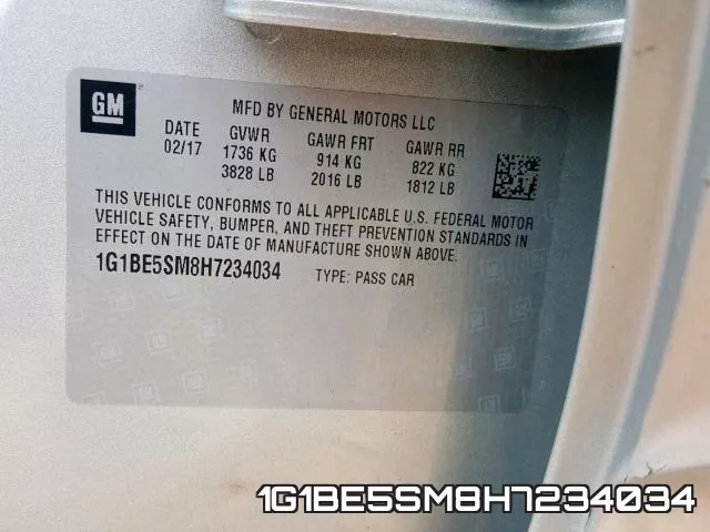 1G1BE5SM8H7234034 фото 2