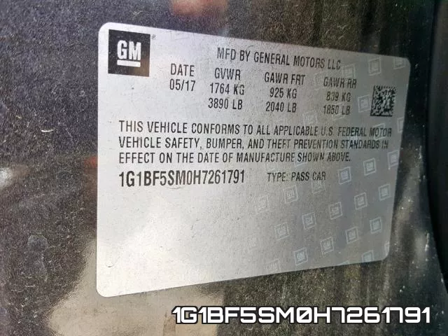 1G1BF5SM0H7261791 фото 2