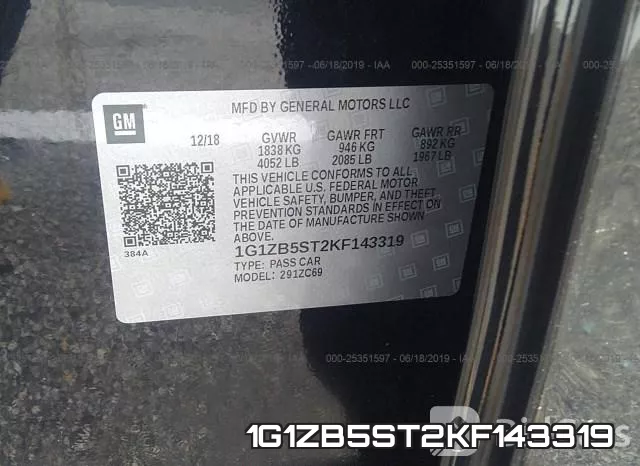 1G1ZB5ST2KF143319 фото 10