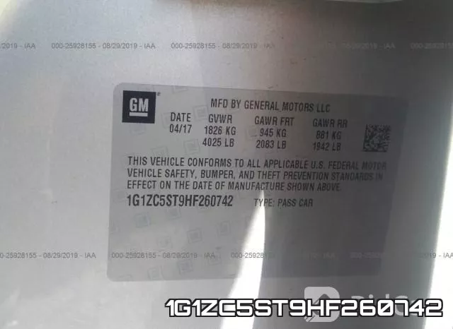 1G1ZC5ST9HF260742 фото 10