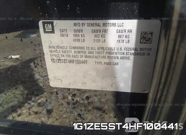 1G1ZE5ST4HF100441 фото 10