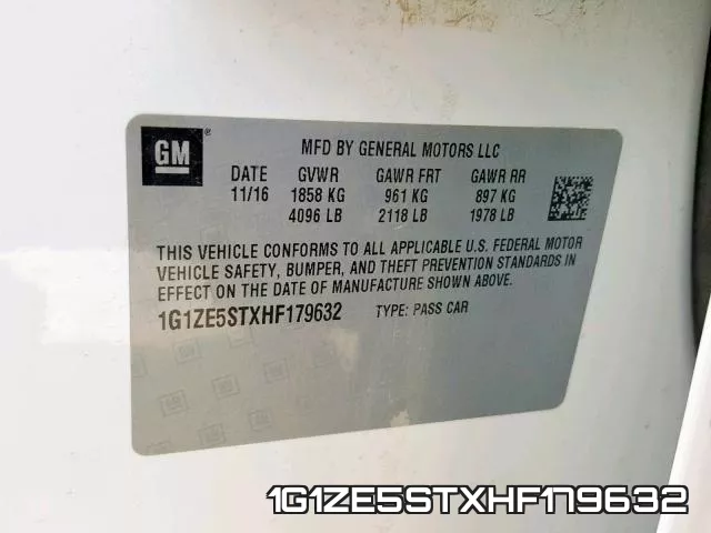1G1ZE5STXHF179632 фото 2