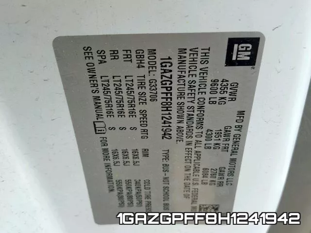 1GAZGPFF8H1241942 фото 2