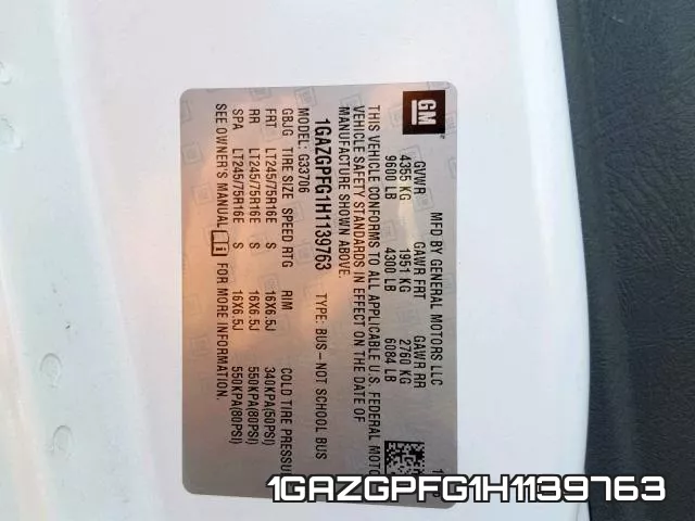 1GAZGPFG1H1139763 фото 2