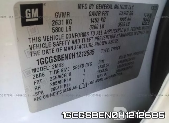 1GCGSBEN0H1212685 фото 10