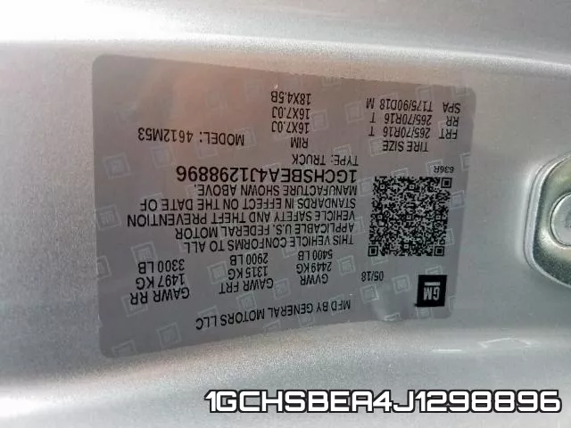 1GCHSBEA4J1298896 фото 2