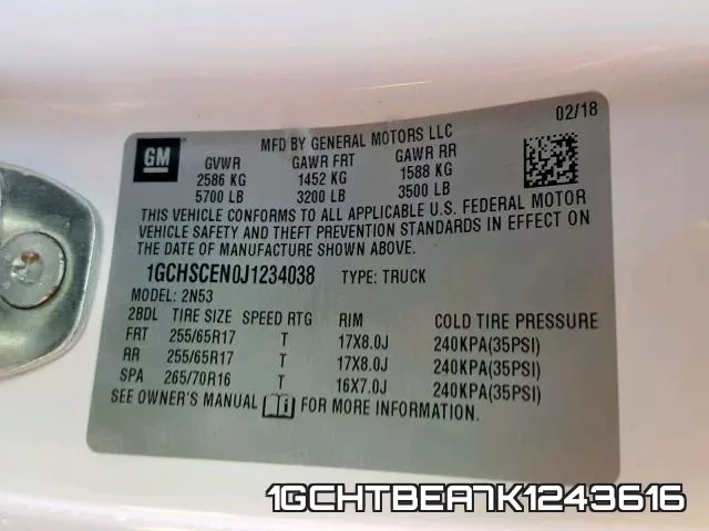 1GCHTBEA7K1243616 фото 2