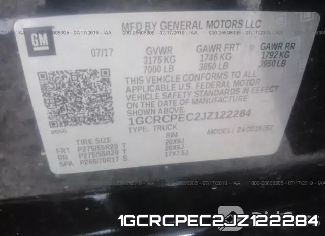 1GCRCPEC2JZ122284 фото 10