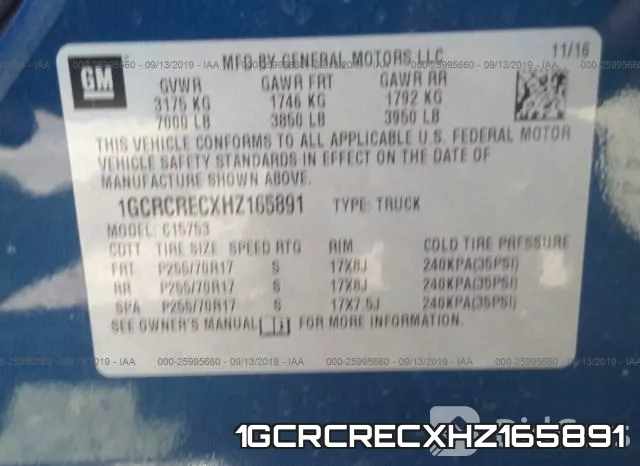 1GCRCRECXHZ165891 фото 10