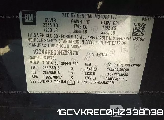 1GCVKREC0HZ338738 фото 10