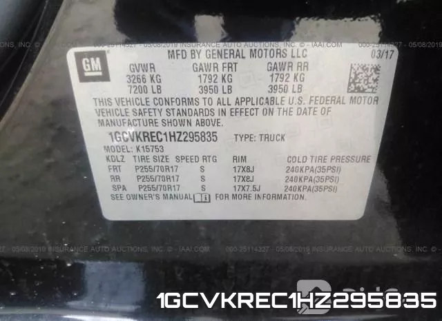1GCVKREC1HZ295835 фото 10