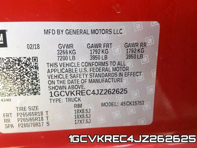 1GCVKREC4JZ262625 фото 2