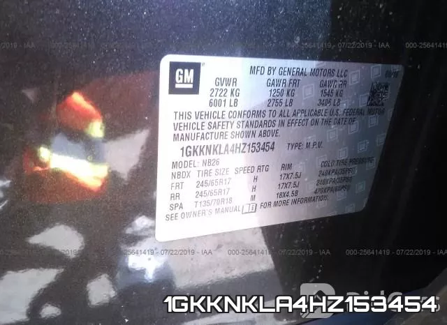 1GKKNKLA4HZ153454 фото 10