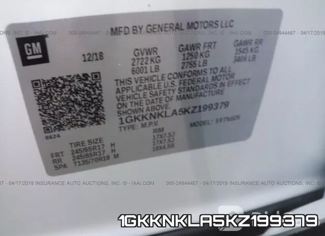 1GKKNKLA5KZ199379 фото 10