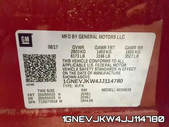 1GNEVJKW4JJ114780 фото 2