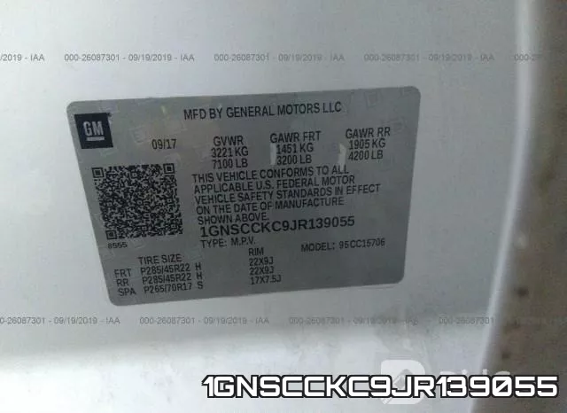 1GNSCCKC9JR139055 фото 10