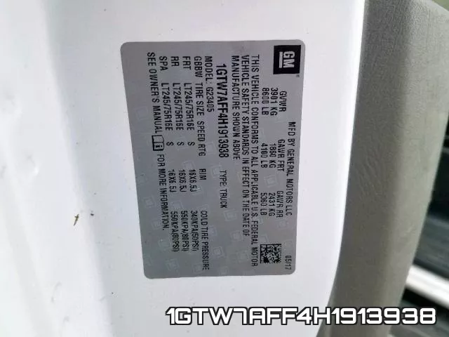 1GTW7AFF4H1913938 фото 2