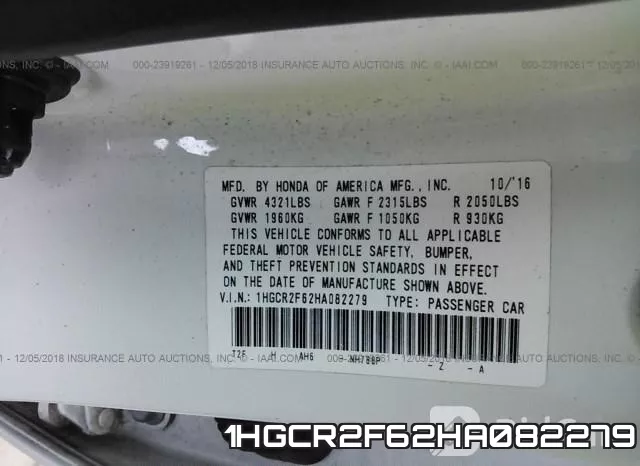 1HGCR2F62HA082279 фото 10