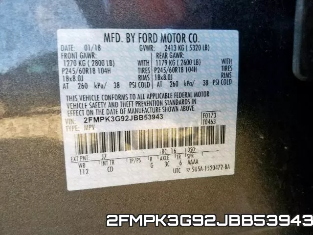 2FMPK3G92JBB53943 фото 2